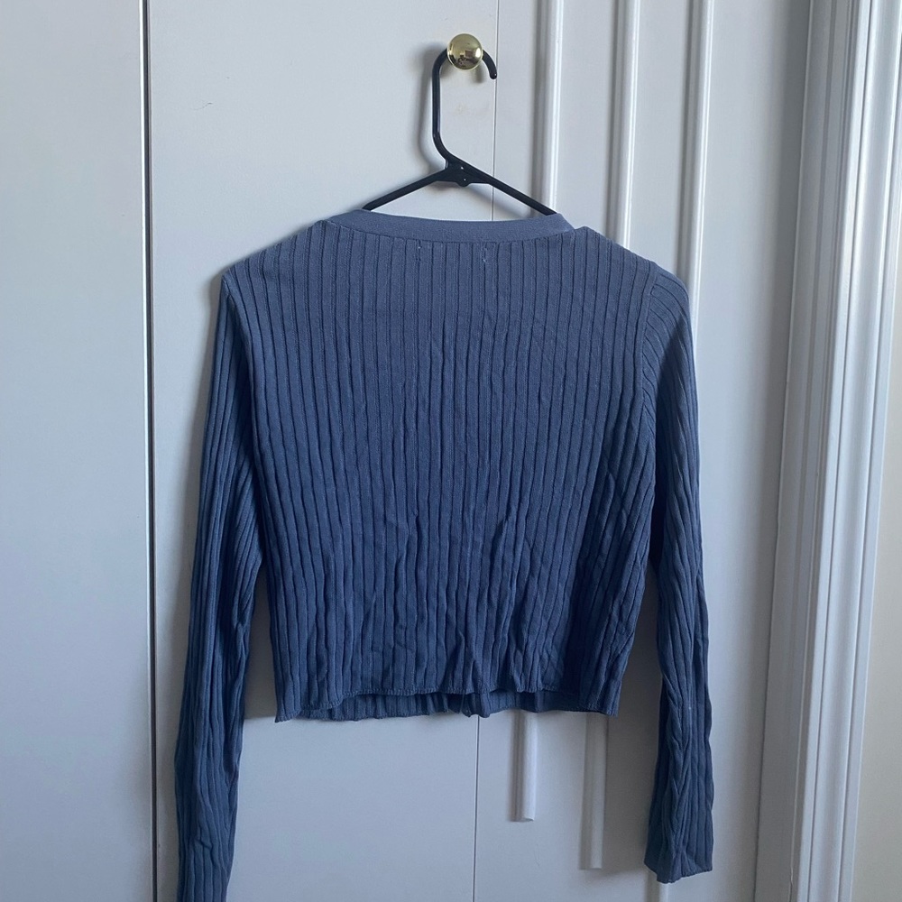 Oak + Fort Lightweight Blue Cardigan (Perfect For Spring Or Summer) - Picture 4 of 4